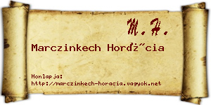 Marczinkech Horácia névjegykártya